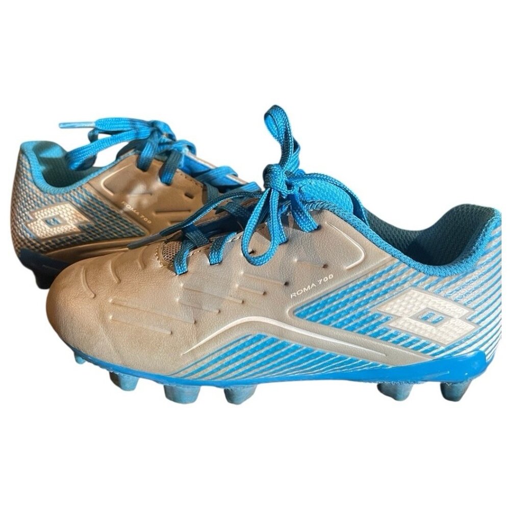 Lotto Soccer Cleats Multi Synthetic Athletic Gray & Turquoise Lace Up Size 12 K